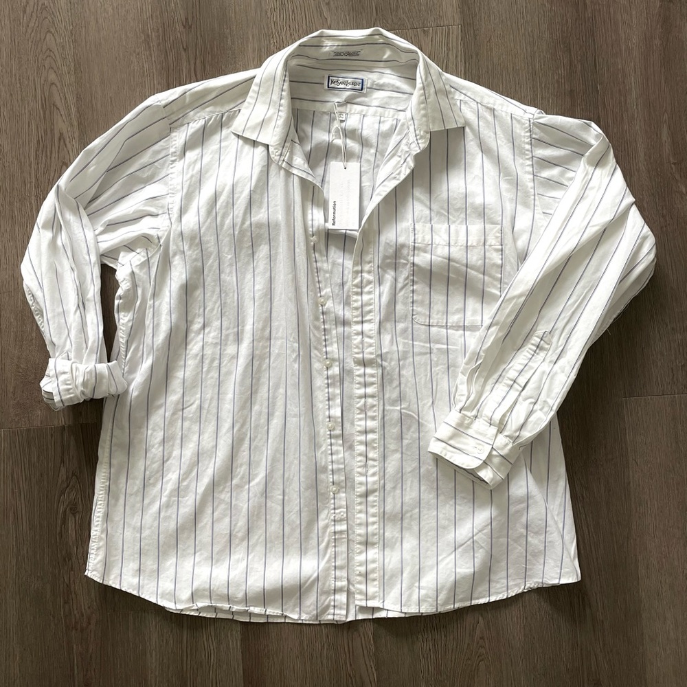 Reformation Vintage YSL Oversized Button Down